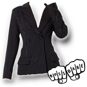 NWT AKIRA 'Mind Your Business' Striped Blazer BOSS